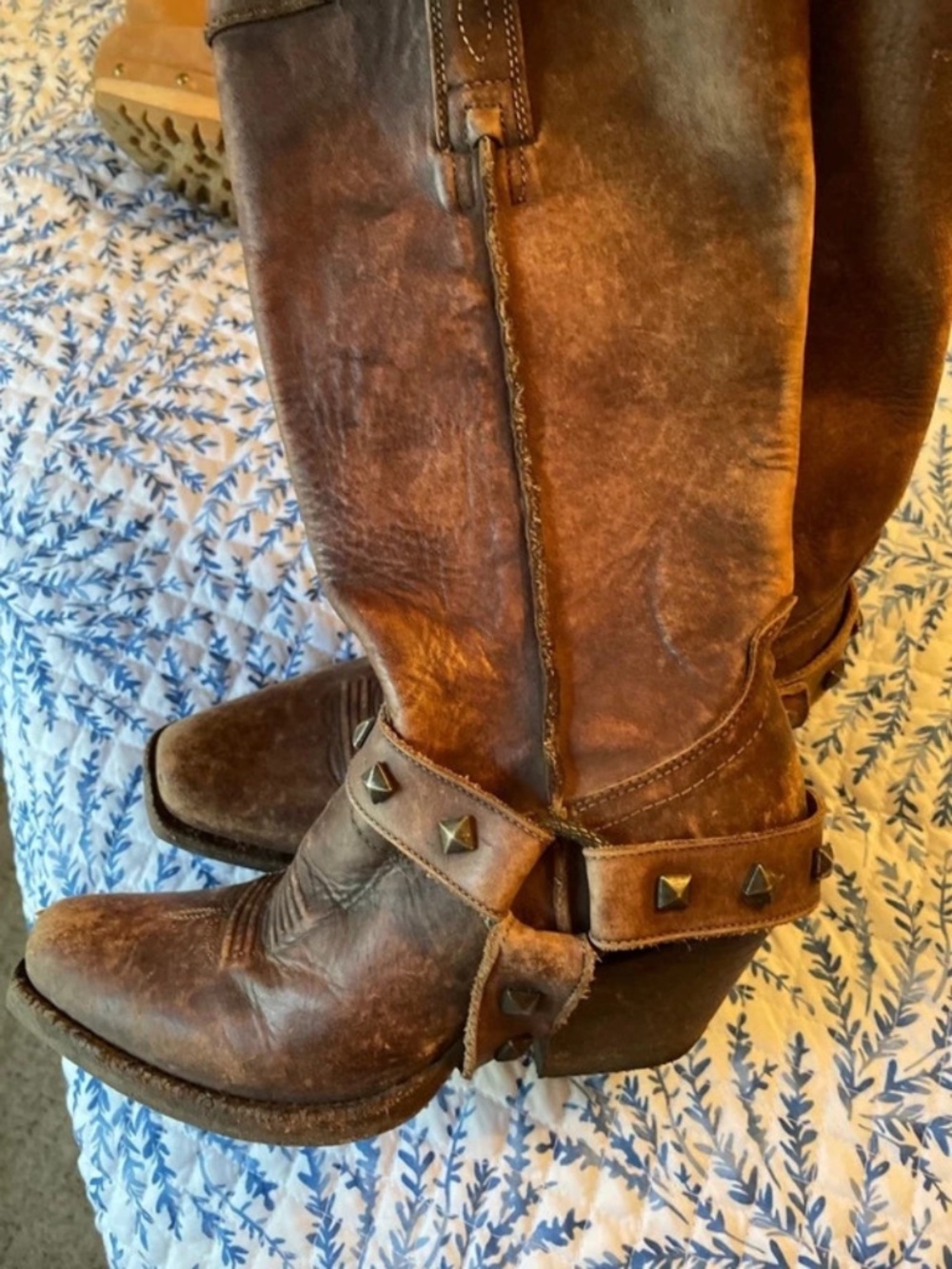 Ariat buckle leather boots